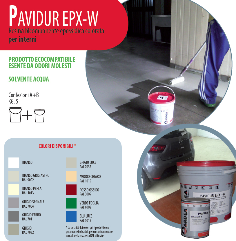 Resine per pavimentazioni - PAVIDUR EPX-W